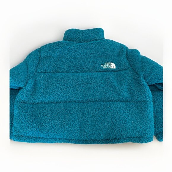 The North Face Nuptse Sherpa High Pile Down Jacket Harbor Blue Womens XXL - Picture 6 of 15